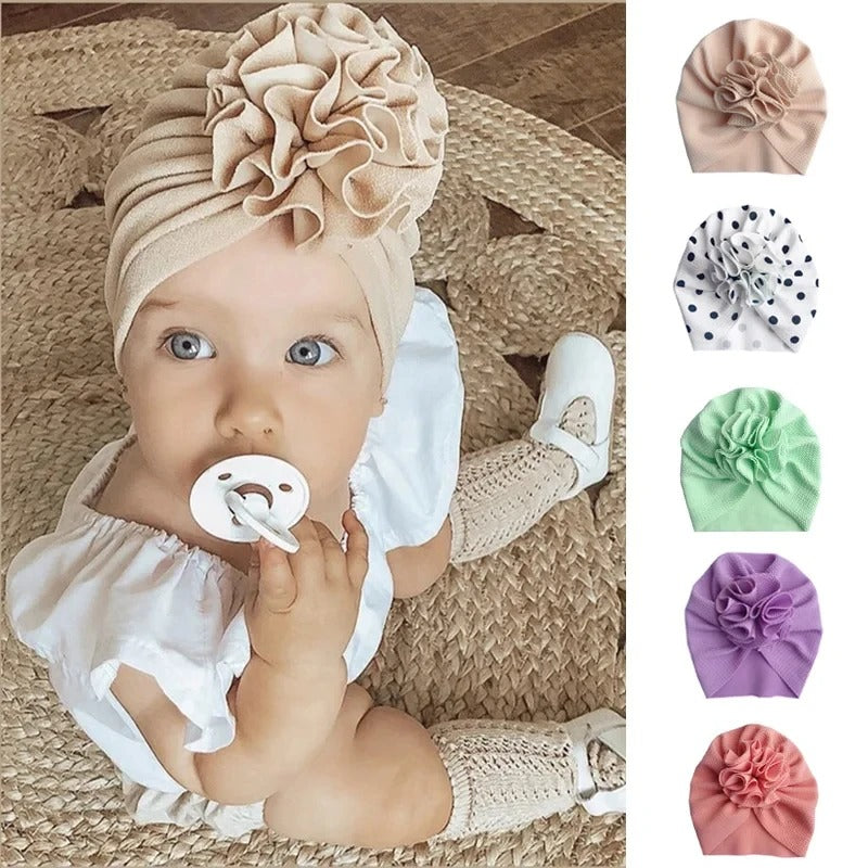 Turban Baby Girl Turbans for Babies Lovely Flower Soft Cap