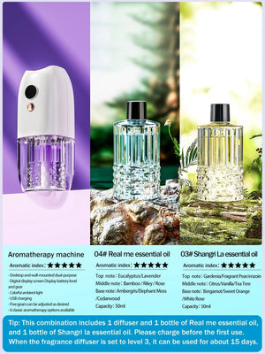 Multi-functional rechargeable portable aroma diffuser