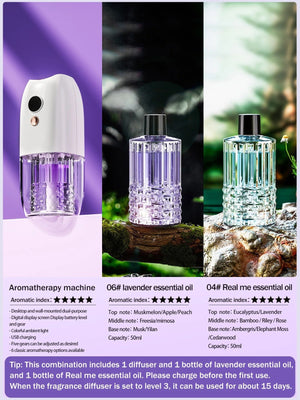 Multi-functional rechargeable portable aroma diffuser