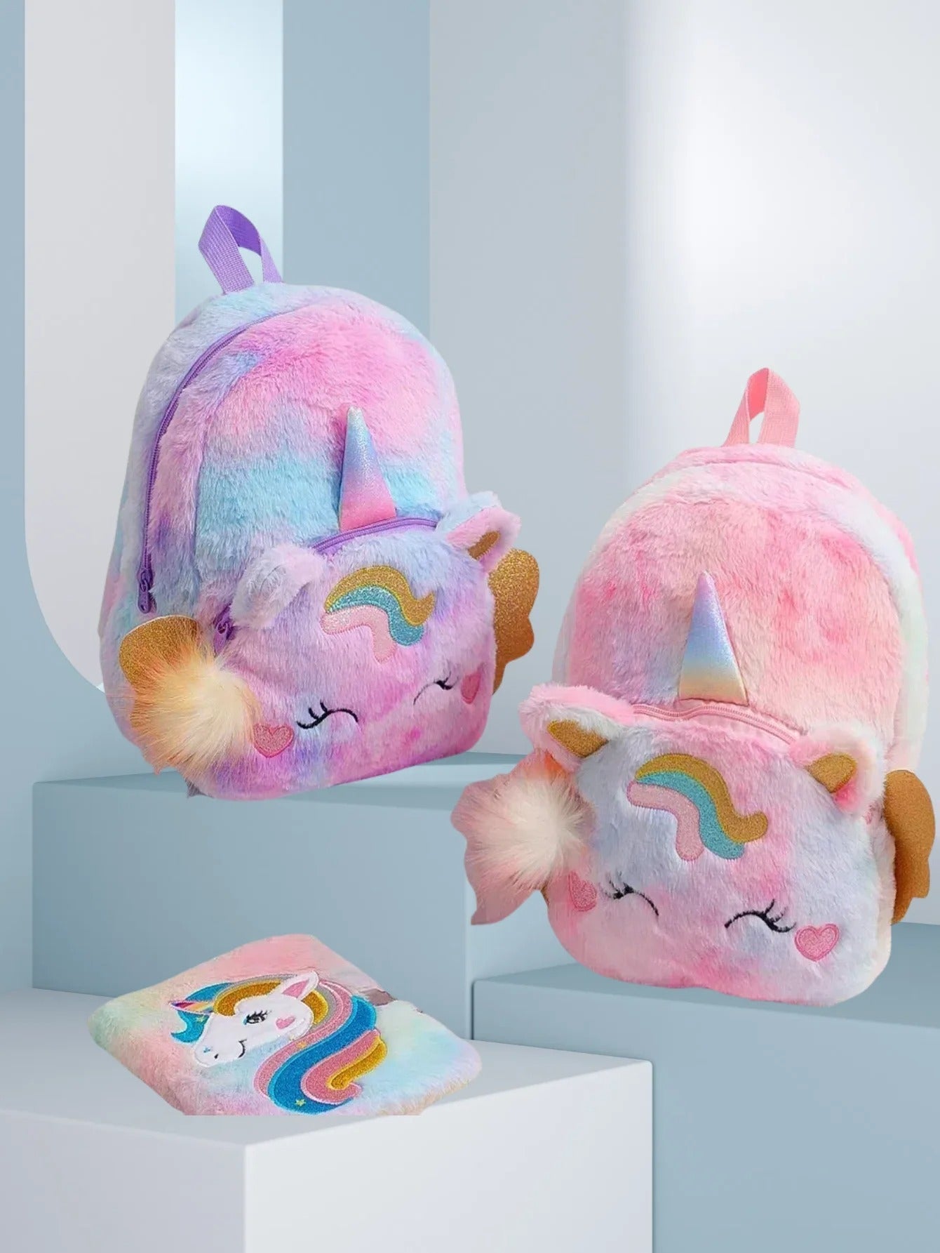 ursery Baby Unicorn tie dye backpack Bag Gifts for Boy Girl