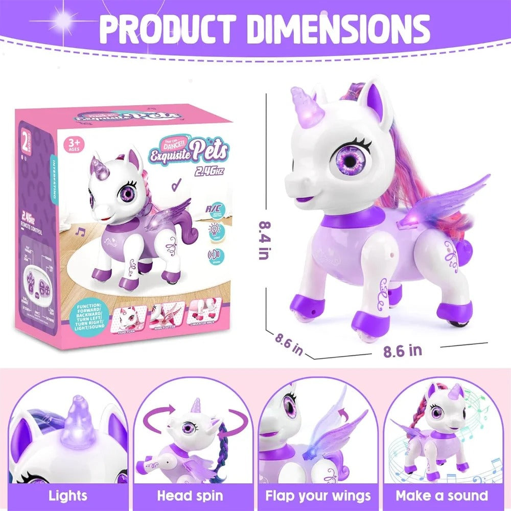 Unicorn Toys for Girls, Remote Control Robot Toys, Dancing Pets