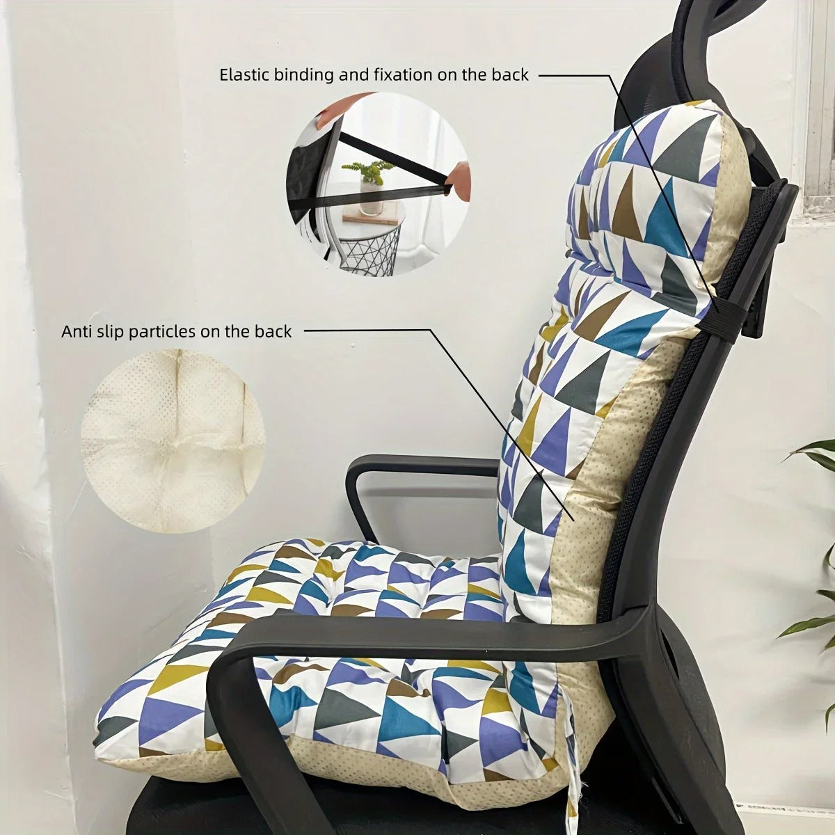 Ergonomic Office Chair Cushion with Integrated Backrest