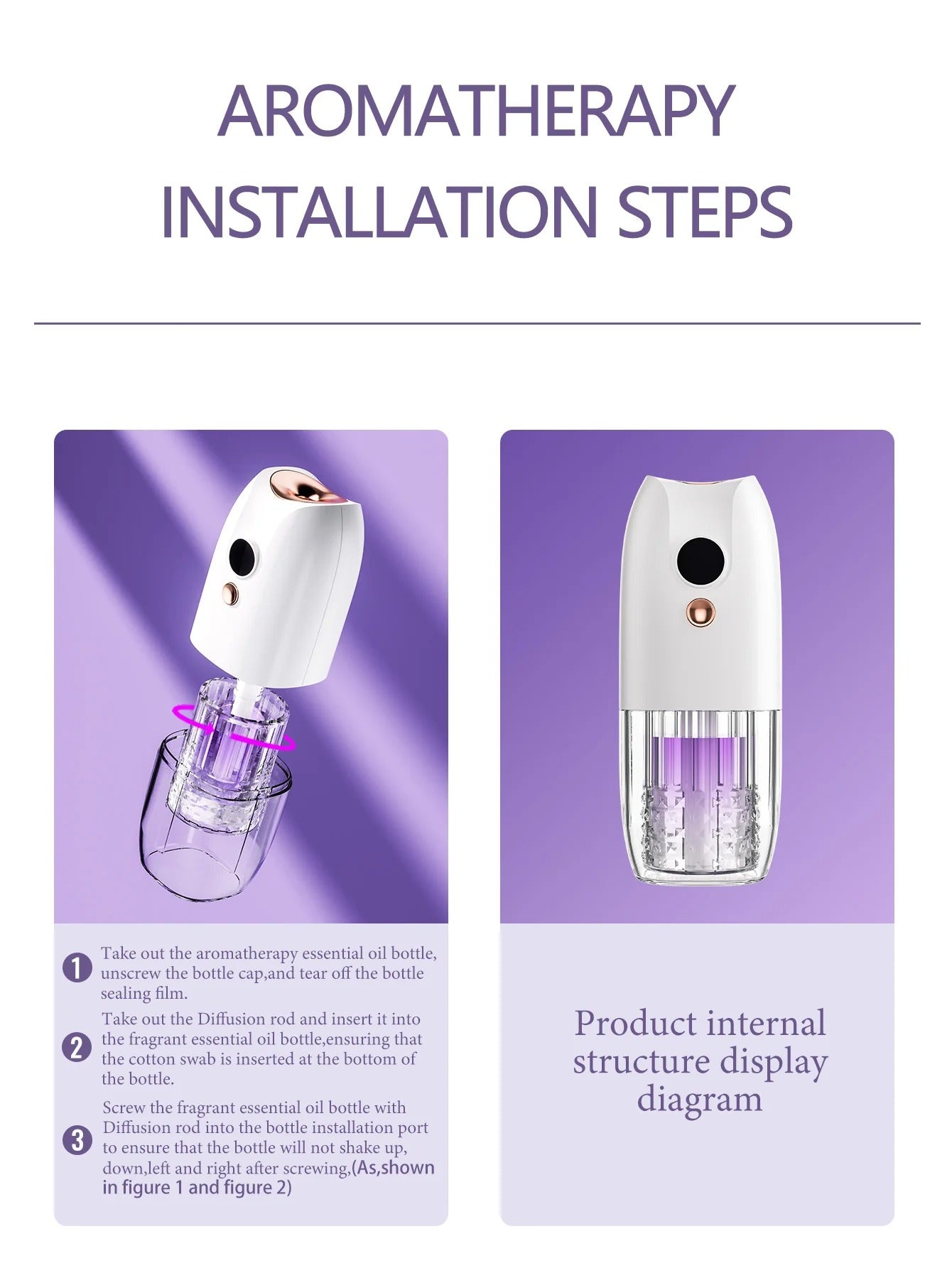 Multi-functional rechargeable portable aroma diffuser