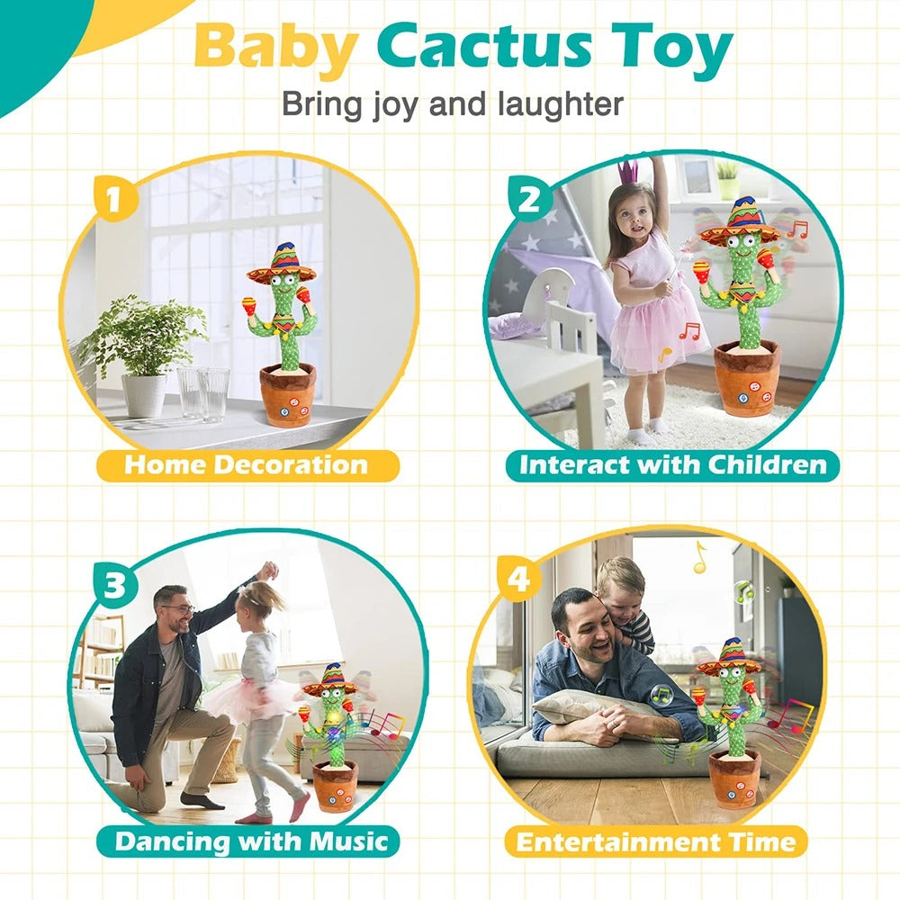 Talking Cactus Baby Toy Dancing Cactus Repeats