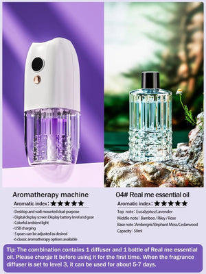Multi-functional rechargeable portable aroma diffuser