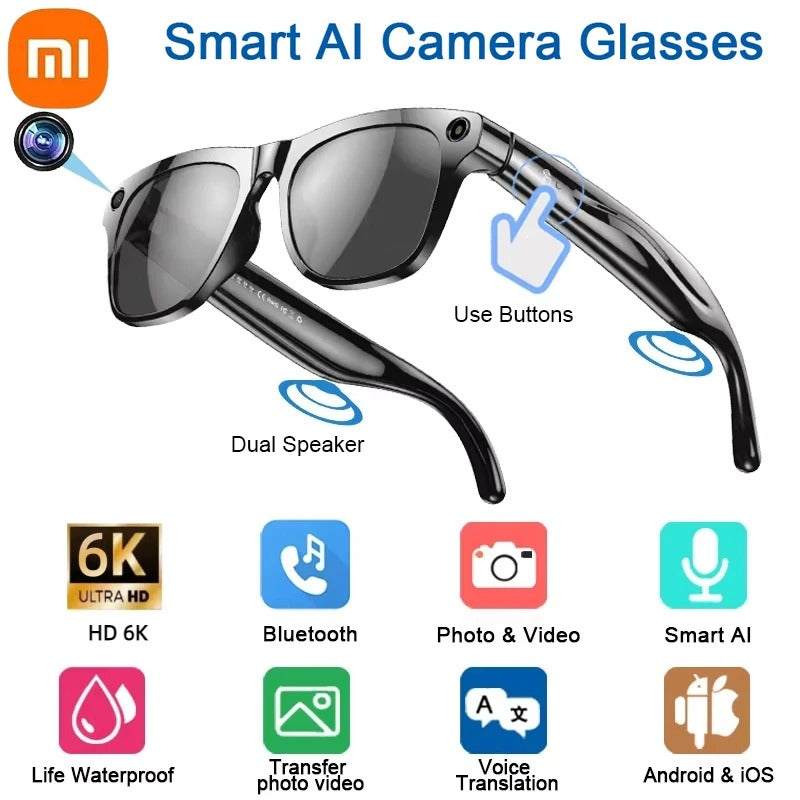 Xiaomi 6K HD AI Smart Glasses Multifunctional Camera